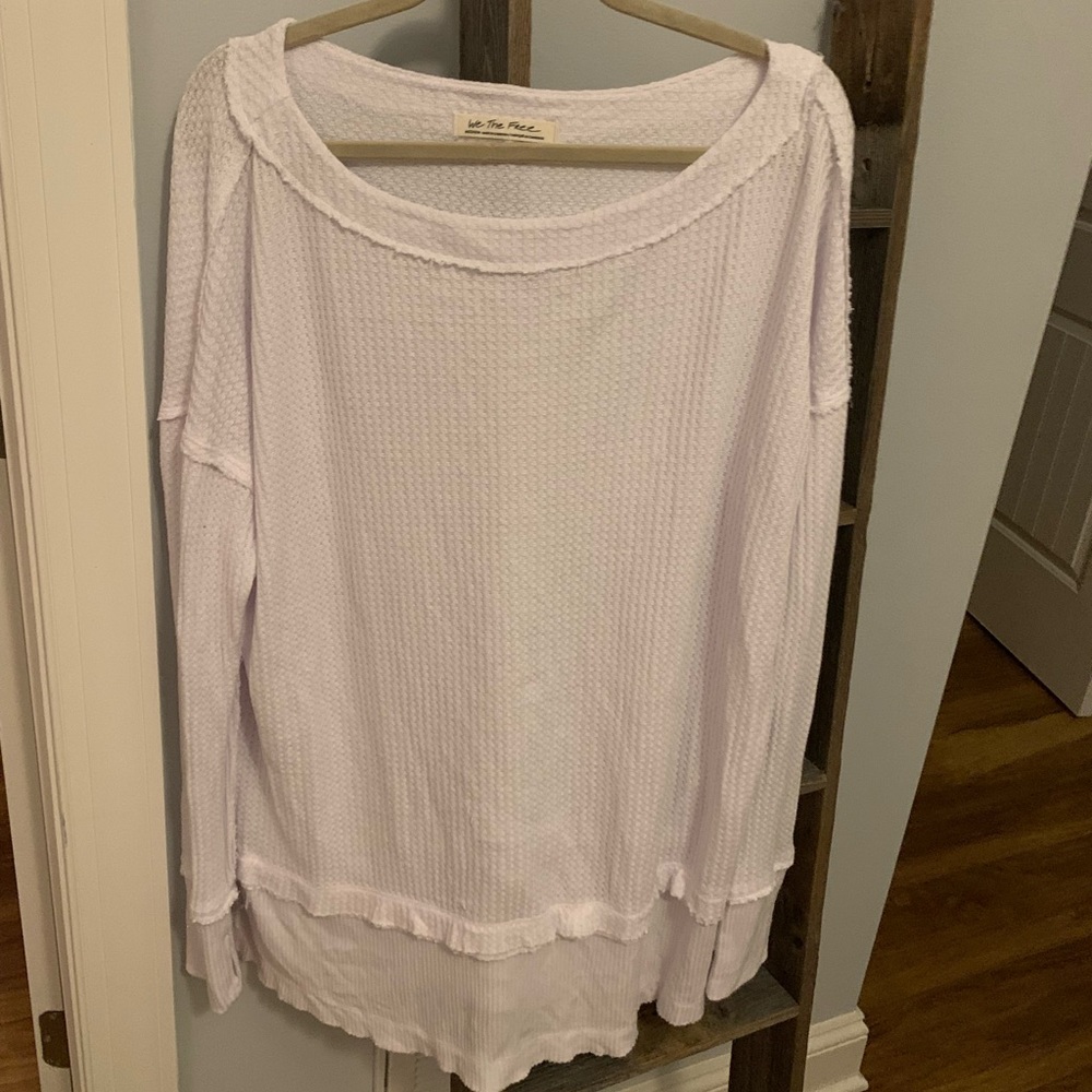 We the Free Medium white waffle oversized tunic